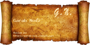 Garab Noé névjegykártya